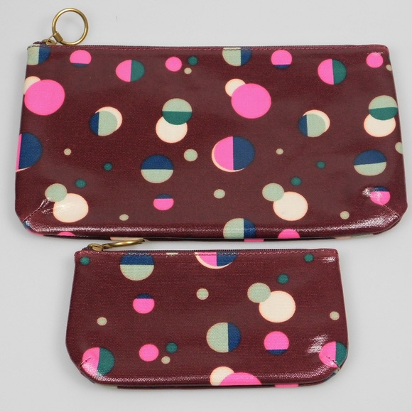Fossil Coated Polka Dot Circle Cosmetic Pouch (12124) - Picture 2 of 4